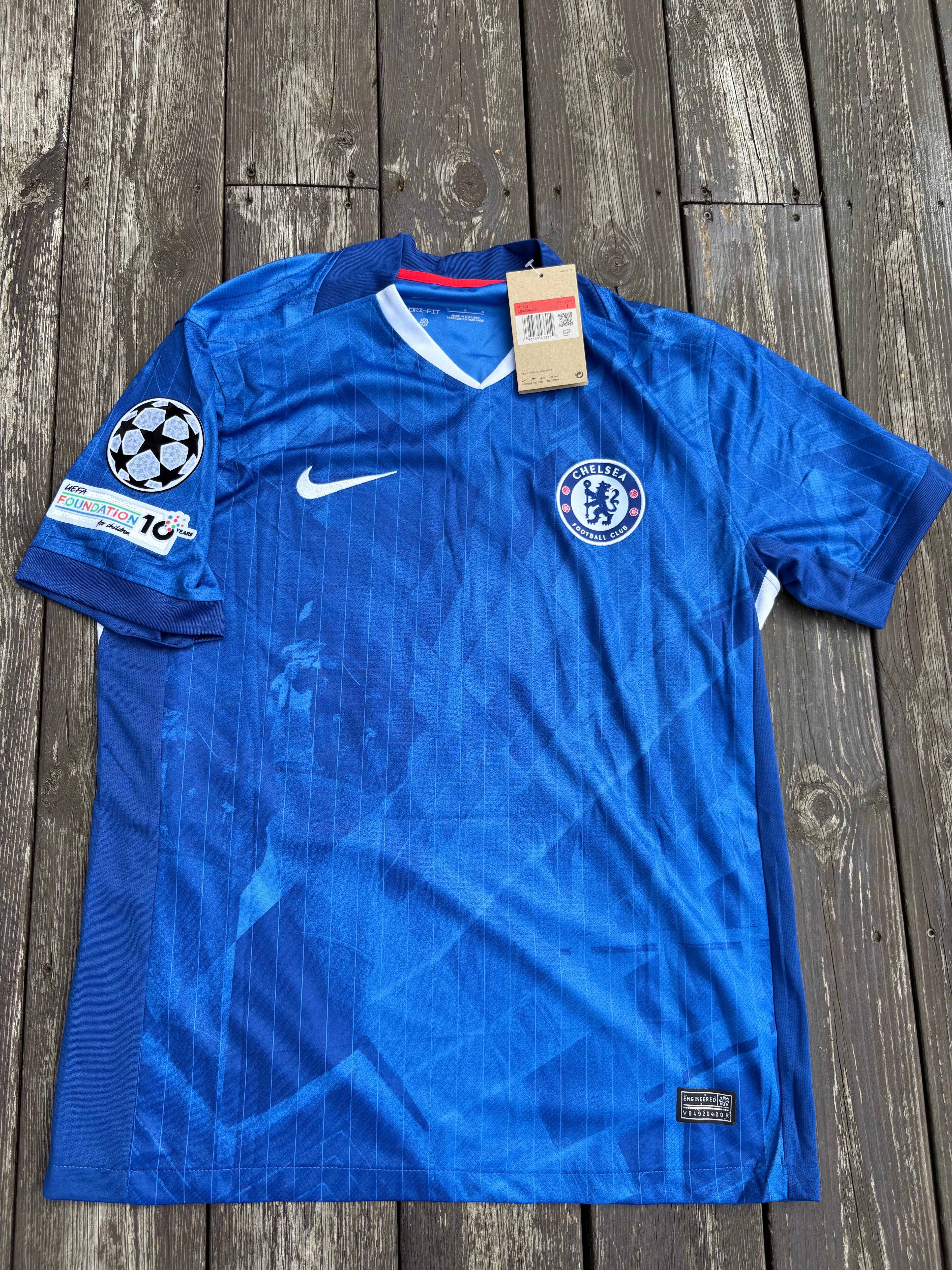 CHELSEA FC HJEMMEDRAKT 2025/26 MED CHAMPIONS LEAGUE BADGE